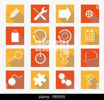 vector collection of flat icons Stock Vector