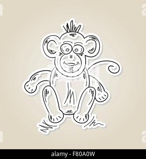 ape, sketch Stock Vector