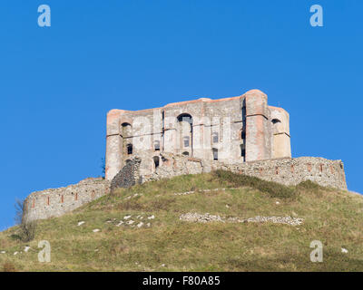 Forte Diamante old abandoned Castle at the top of a steep hill Stock Photo