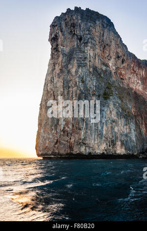 majestic rock formation in phi phi island, in the andaman sea, Thailand Stock Photo