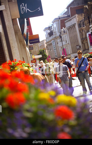 Shoppers on Northumberland Street, Newcastle Stock Photo