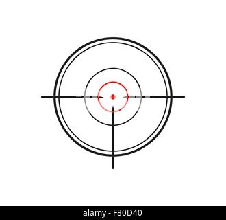crosshair on white background Stock Vector