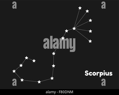 constellation scorpius Stock Vector