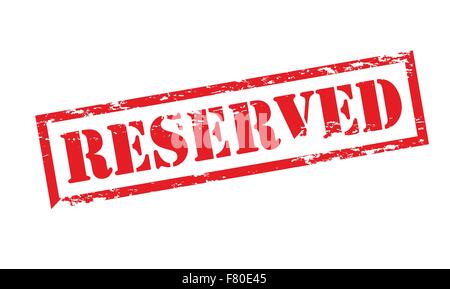 Reserved Stock Vector