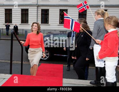 Princess Maertha Louise of Norway attends a conference celebrating the 100th anniversary of the Norwegian Equestrian Federation at the Militaere Samfund in Oslo, 3 December 2015. Photo: Albert Nieboer/ RPE/ - NO WIRE SERVICE - Stock Photo