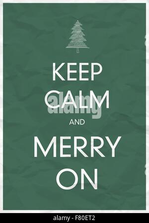 Keep Calm And Merry On Stock Vector