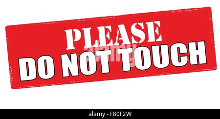 Please do not touch Stock Vector