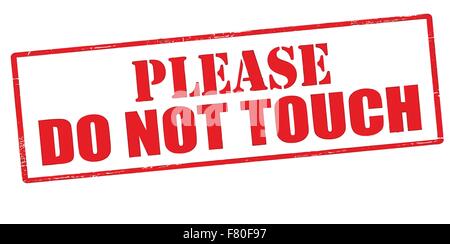 Please do not touch Stock Vector