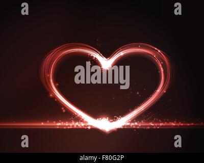 Red glowing heart Stock Vector