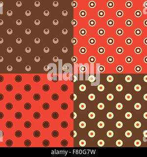 set of polka dot patterns Stock Vector