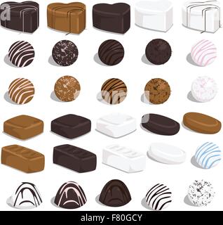 set of candies Stock Vector