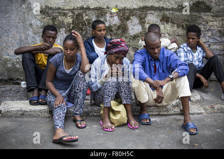 Roma, Italy. 04th Dec, 2015. The refugees at Baobab. On the occasion of the jubilee, police in Rome conducts some operations that concern public order where Baobab, the refugee center was the target, and the refugees were given until December 4, 2015 to vacate the place. © Davide Bosco/Pacific Press/Alamy Live News Stock Photo