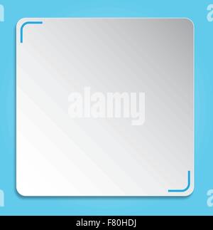 Abstract 3d white rectangle on a blue background Stock Vector