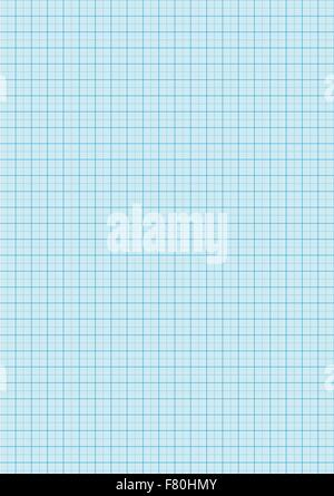 Graph paper cyan color on a4 sheet size Stock Vector