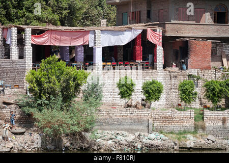 Scenes along The banks of the River Nile in Middle Egypt Stock Photo