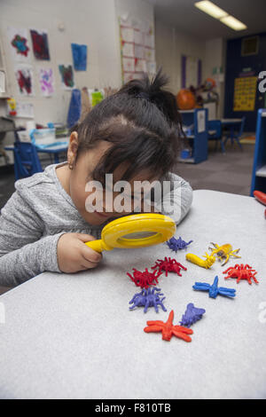 Children at preschool on the lower east side, Manhattan, NYC. Stock Photo