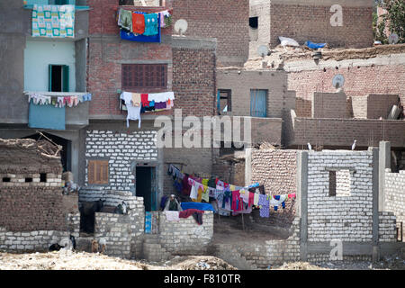 Scenes along The banks of the River Nile in Middle Egypt. Stock Photo