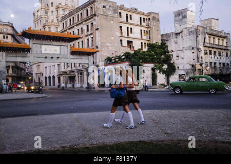 Oct. 28, 2015 - Havana, Cuba - People get onto public transport bus in ...