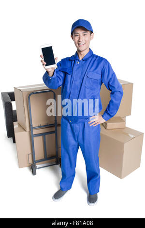 House-moving service Stock Photo