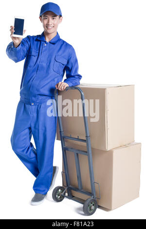 House-moving service Stock Photo