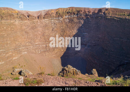 Vesuvius volcano crater in the Gulf of Naples, Italy Stock Photo