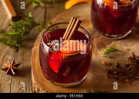 Spiced Mulled Wine with Oranges for the Holidays Stock Photo