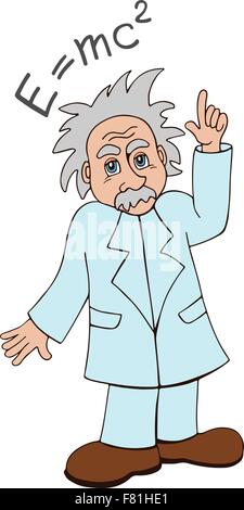 Einstein on a white background Stock Vector