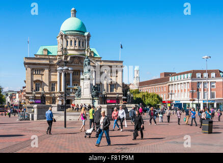 Hull City Hall in Queen Victoria Square Kingston upon Hull Yorkshire England UK GB EU Europe Stock Photo
