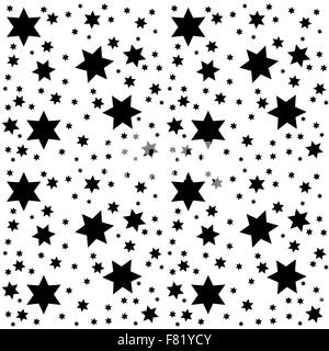 Space. Starry Sky with the Moon. Vector Illustration. Stock Vector
