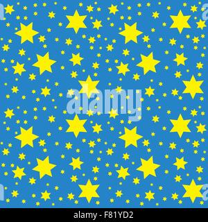 Space. Starry Sky with the Moon. Vector Illustration. Stock Vector