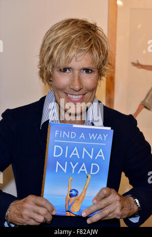 Endurance swimmer Diana Nyad book signing for 'Find A Way' at Miami Dade College Wolfson Auditorium  Featuring: Diana Nyad Where: Miami, Florida, United States When: 03 Nov 2015 Stock Photo