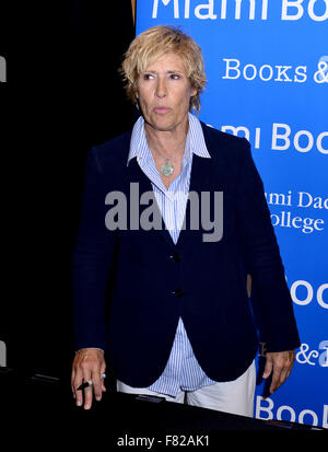 Endurance swimmer Diana Nyad book signing for 'Find A Way' at Miami Dade College Wolfson Auditorium  Featuring: Diana Nyad Where: Miami, Florida, United States When: 03 Nov 2015 Stock Photo