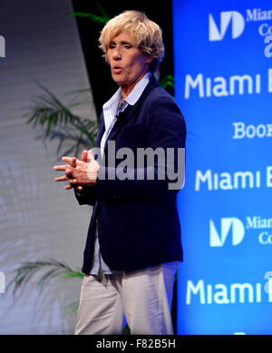 Endurance swimmer Diana Nyad book signing for 'Find A Way' at Miami Dade College Wolfson Auditorium  Featuring: Diana Nyad Where: Miami, Florida, United States When: 03 Nov 2015 Stock Photo