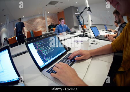 startup business people group working everyday job  at modern office Stock Photo
