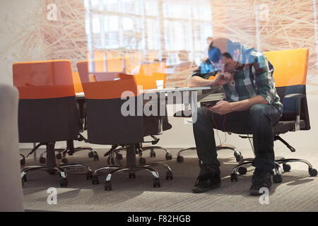 startup business, software developer working on computer at modern office Stock Photo