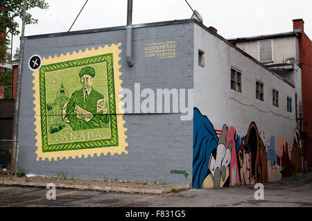 Street art in Montreal, Quebec Stock Photo