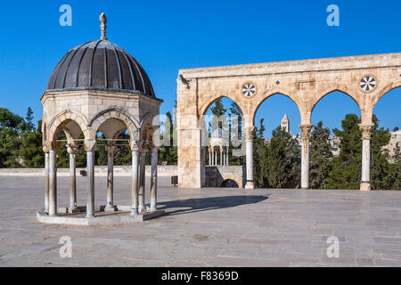 Various structures and cupolas on the Temple Mount in Jerusalem, Israel, Middle East. Stock Photo