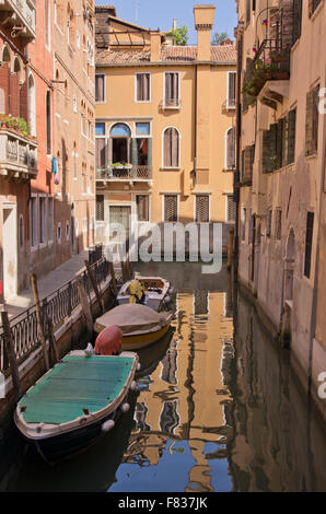 Canal reflections Venice Stock Photo