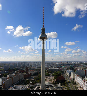 Skyline von Berlin-Mitte mit dem Fernsehturm, Berlin. Stock Photo