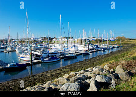 Boats in Northney Marina, Hayling Island, Hampshire, England UK Stock Photo