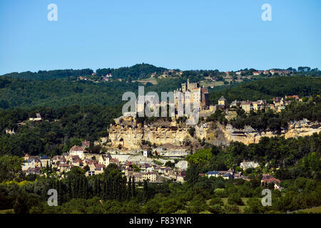 Chateau de Castelnaud at Dordogne River Perigord noir Dordogne France Europe Stock Photo