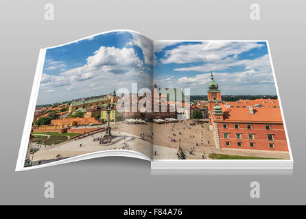 The Palace Square with Sigismunds Column  and the Royal Castle, Warsaw, Masovian, Poland, Europe Stock Photo