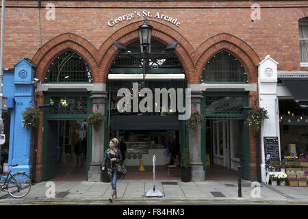 The entrance of George's Street Arcade, Dublin, Ireland Stock Photo