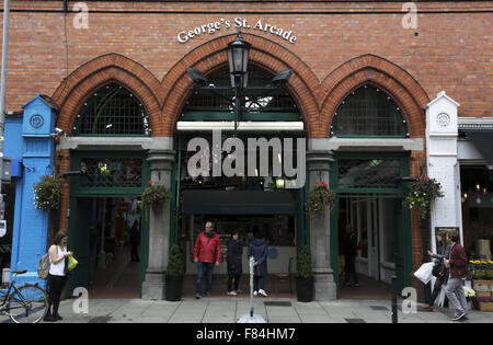 The entrance of George's Street Arcade, Dublin, Ireland Stock Photo