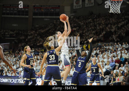 Stores, Connecticut, USA. 5th Dec, 2015. Breanna Stewart (30) of Uconn in action during a game against the Notre Dame Fighting Irish at Gampel Pavilion in Stores, Connecticut. Gregory Vasil/Cal Sport Media/Alamy Live News Stock Photo