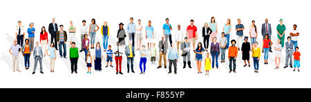 Large Group of Multiethnic People Various Occupations Concept Stock Photo