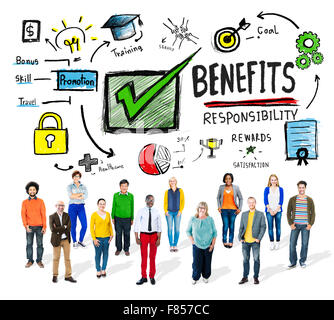 Benefits Gain Profit Earning Income People Diversity Concept Stock Photo