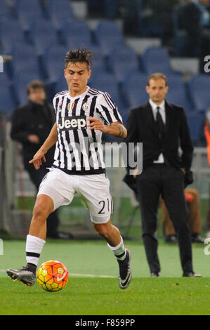 Stadium Olimpico, Rome, Italy. 04th Dec, 2015. Serie A football league. SS Lazio versus Juventus. Paulo Dybala Credit:  Action Plus Sports/Alamy Live News Stock Photo