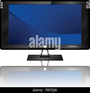 Realistic LCD TV on a white background Stock Vector Image & Art - Alamy