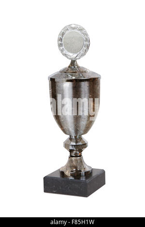 Trophy cup isolated on a white background - Vintage Stock Photo